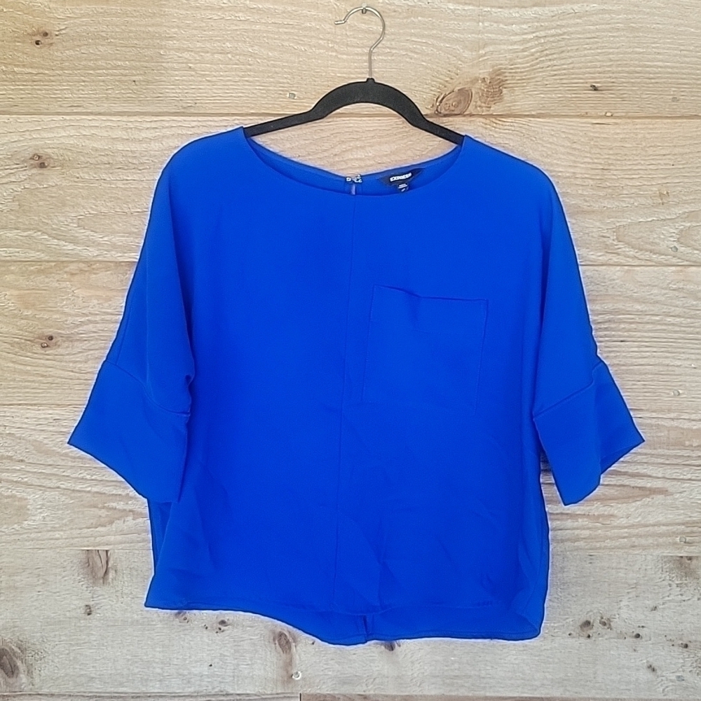 Express Blue Top with Pocket Size XSmall